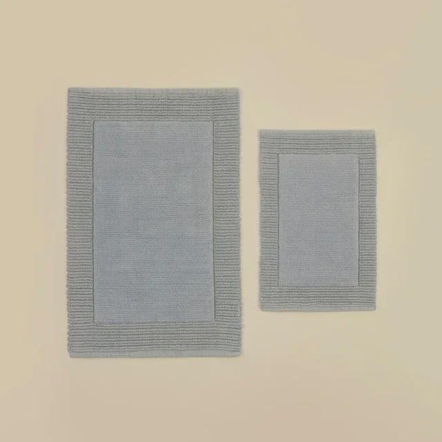 Karaca Odetta Badvorleger-Set, 60 × 90 cm + 40 × 60 cm, Grau
