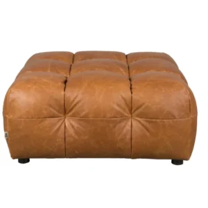 Dutchbone Hocker Hackman Leather – Cognac – Produktansicht