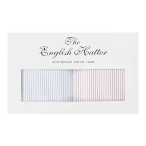 Zakdoek 2-Box | Mini streep Blauw/Rood
