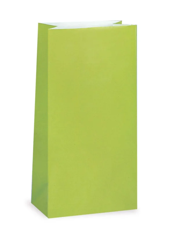 Sacs à cadeaux en papier pour anniversaire vert citron