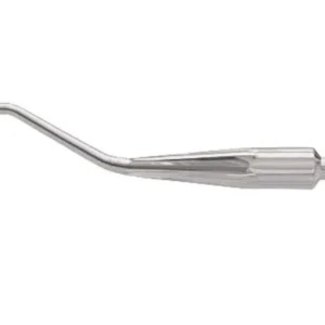 Zahnärztlicher Quik-Tip Scaler M23A aus Edelstahl mit gebogener Spitze.