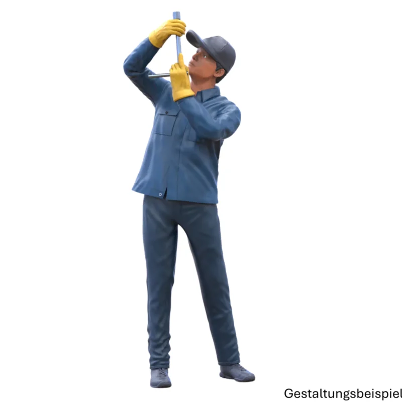 Mechaniker arbeitet unter dem Auto - (3DP-161)