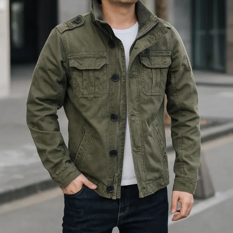 Cargo Jeansjacke mit Mehrfach-Taschen & Robustem Design – UrbanTrail Jacket
