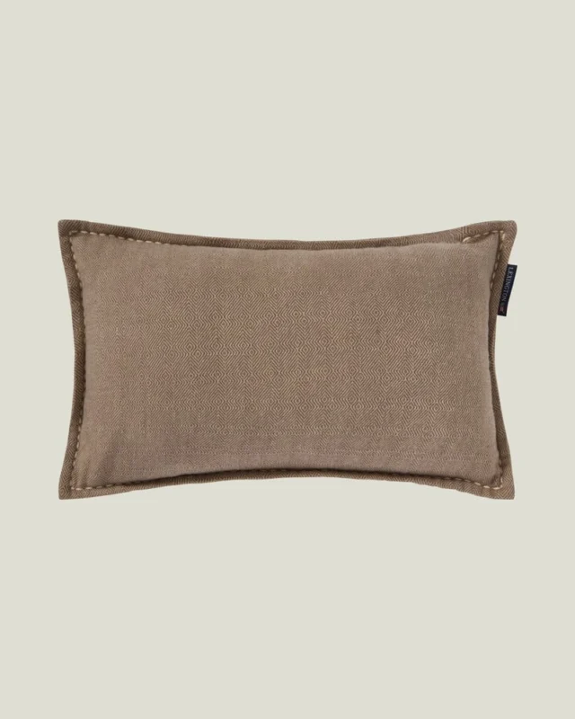LEXINGTON Tweed-Dekokissen aus Bio-Baumwolle 50 x 30, beige