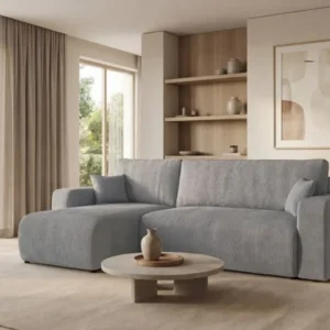 Designer Ecksofa Calva mit Schlaf- und Klappfunktion in Cord