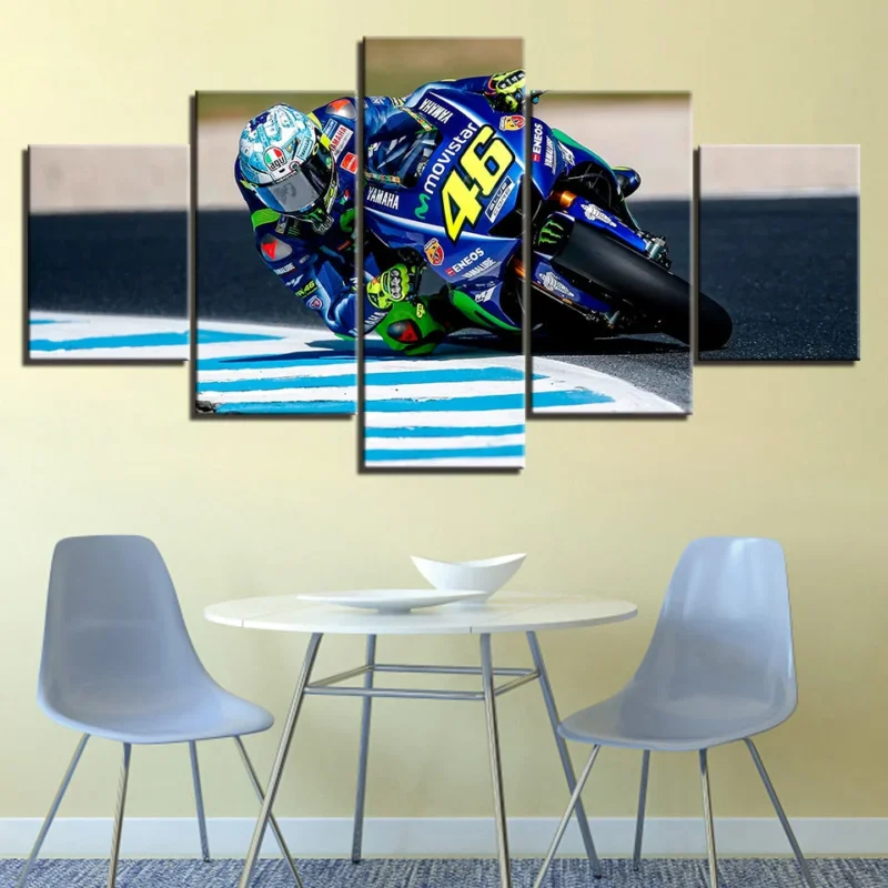 Motorradrennen - Leinwand Wandkunst Gemälde