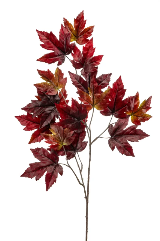 Ahorn künstlich 90 cm - 1 Zweig - Bordeaux