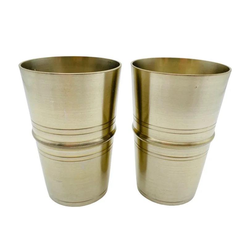 Auerhahn Zinn Zinnbecher Zinn Becher H 10,5 cm Trinkbecher 2er Set 70er 60er