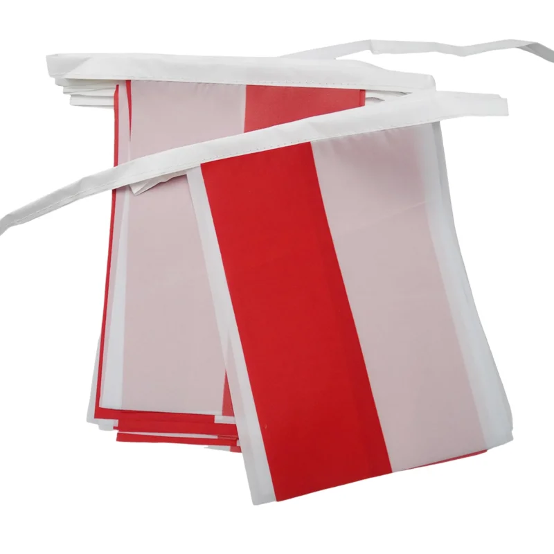 AZ FLAG Wimpelkette Polen 6 m 20 Flaggen Leichtes Polyester 21x15 cm