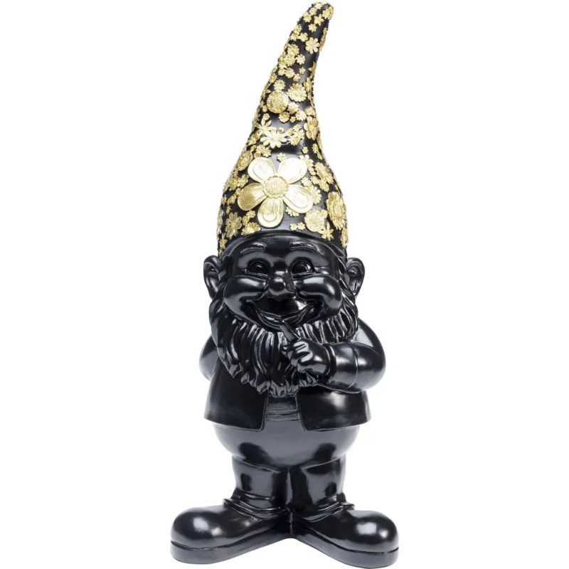 Kare Design Deko Figur Zwerg Standing /, schwarz, 46x15x19 cm (H/B/T)