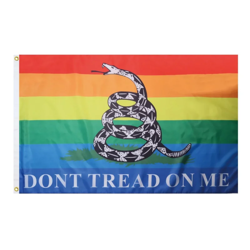 AZ FLAG Flagge Don't Tread On Me Regenbogen 150x90 cm Polyester 100D 2 Ösen