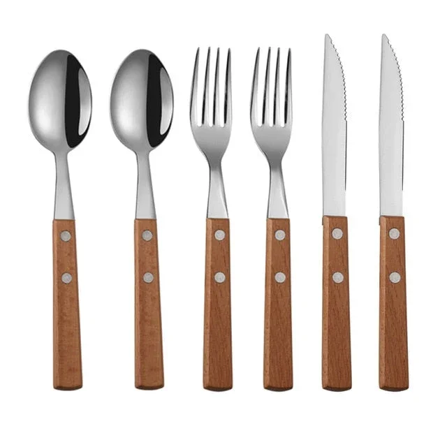 Elegantes 6-teiliges Edelstahlbesteckset – Stil für jeden Tisch