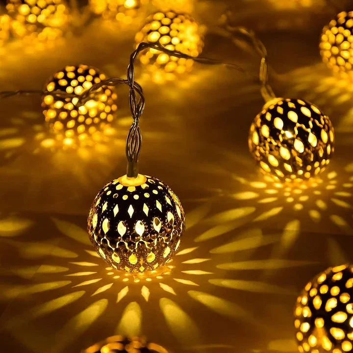 Marokkanischer Stil Wasserfeste Solar Lichterkette - SunGlow Strings | Brehn