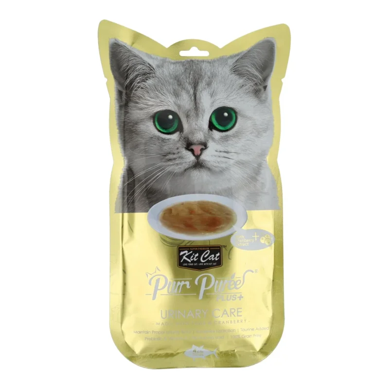 Kit Cat PurrPuree Plus - Atún Urinary Care Kit Cat 4x15 g Snack cremoso para gatos