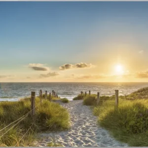 Bild & Rahmen Abendstimmung am Strand