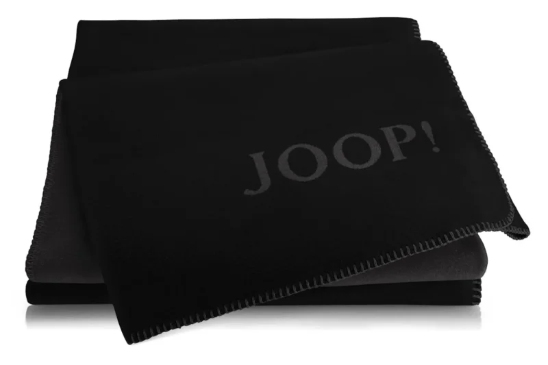 JOOP Wohndecke Uni-Doubleface schwarz-anthrazit