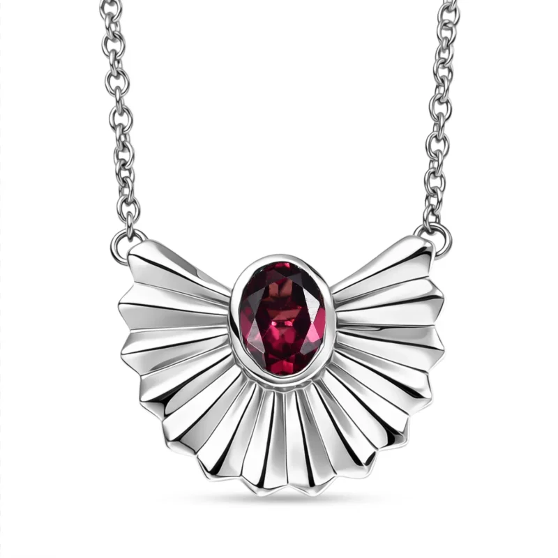EVER TRUE Orissa Rose Granat Halskette ca. 50 cm Nickelfreies Messing ca. 1.01 ct