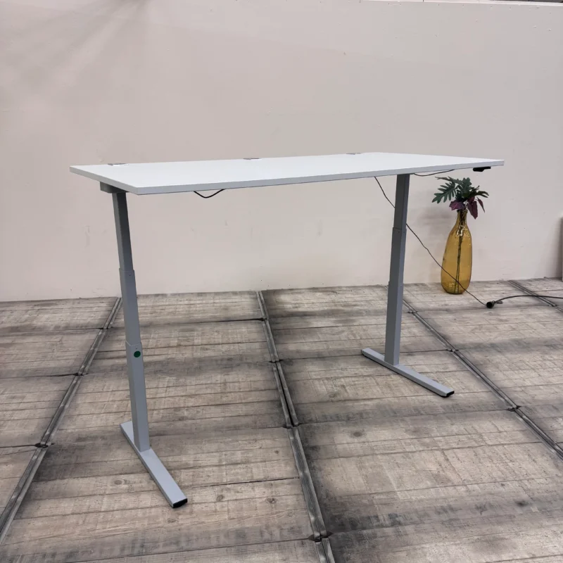 Elektrisch höhenverstellbarer OKA Schreibtisch Easy Up 180x90 Weiß Arbeitsplatz Büro Tisch gebraucht
