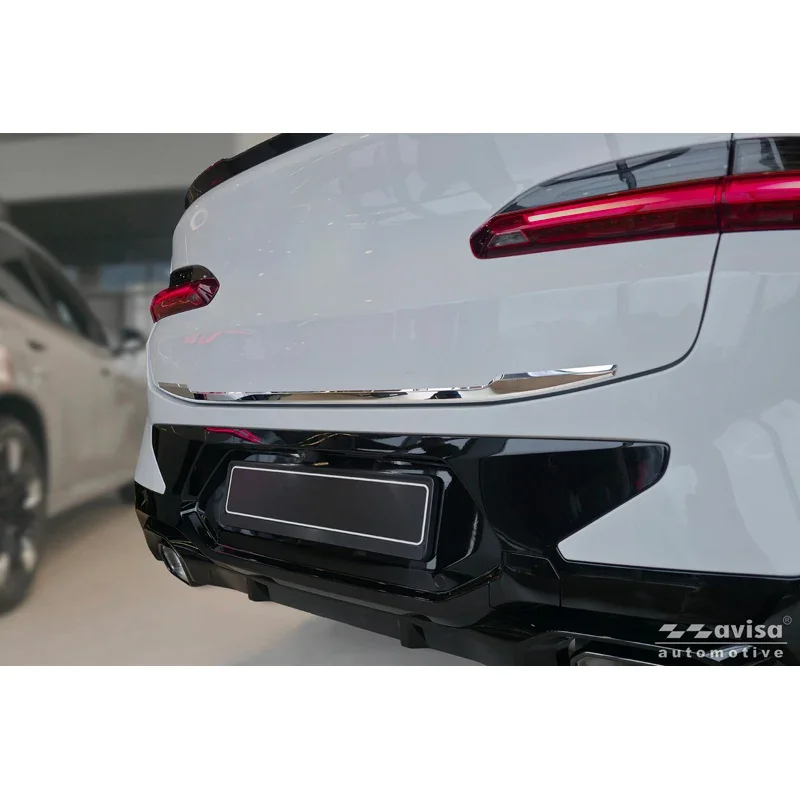Avisa, Chrom-Kofferraumklappenleiste, Edelstahl, passend für BMW X4 II (G02) M-Sport Facelift (2021-)