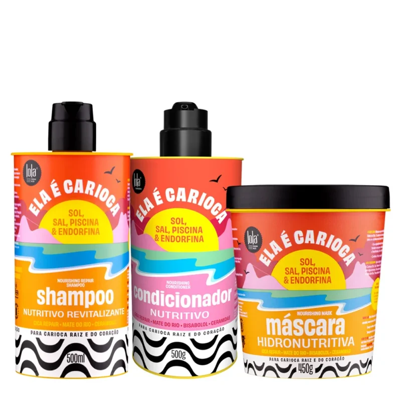 Lola From Rio Ela Ă Carioca Shampoo Condicionador 500ml MĂĄscara 450gr