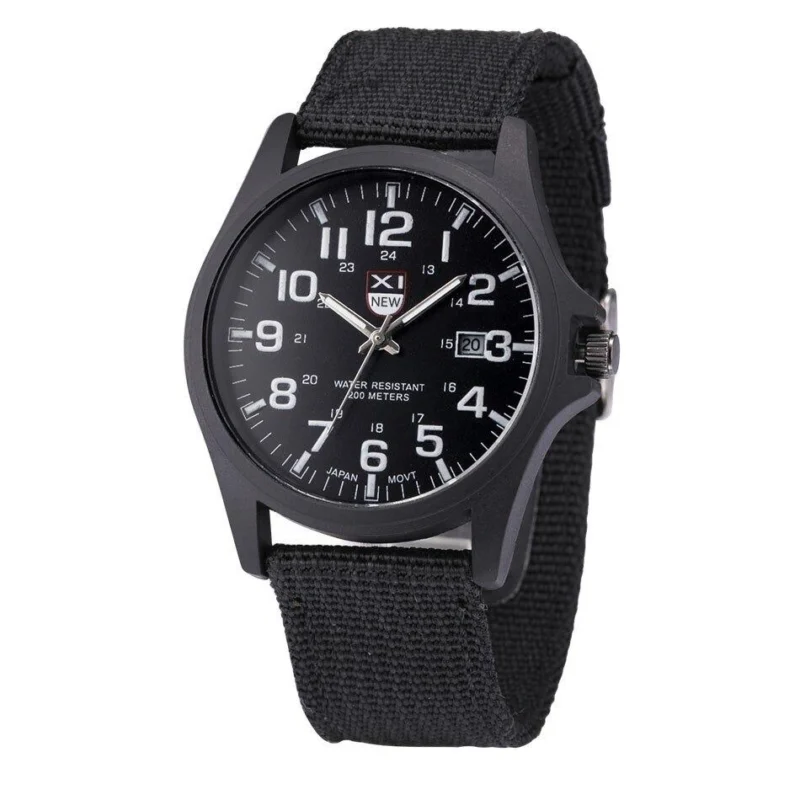 Robuste Armbanduhr im Militärstil für Abenteuer