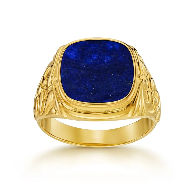 Art Nouveau Siegelring Lapis Herrenring
