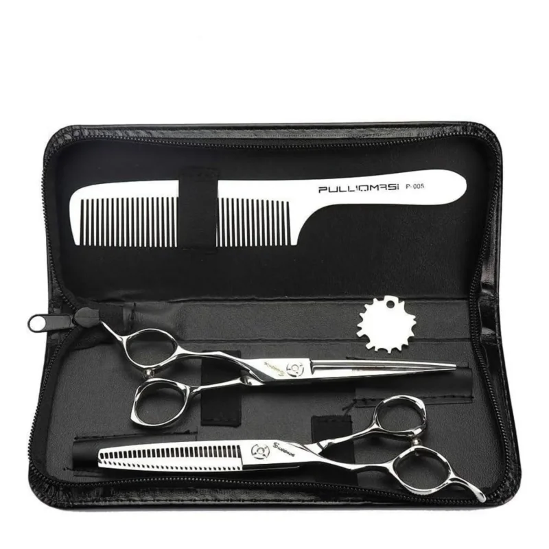 Linkshänder Friseurschere 6 Zoll – Japanisches 440C Stahl Set