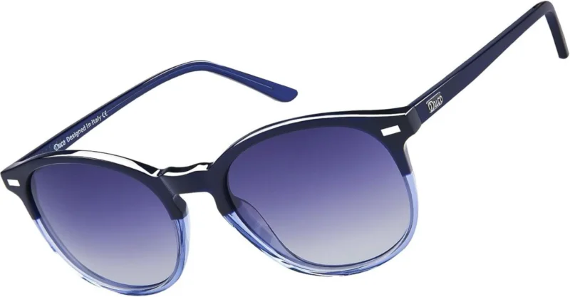 Polarisierte Retro Damen Sonnenbrille UV400 Vintage Acetat Blau