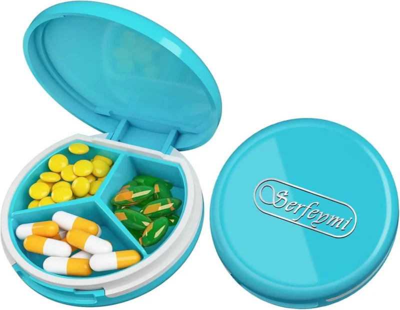Tablettenbox 3 Fächer Pillendose Wasserdicht Medikamentenbox