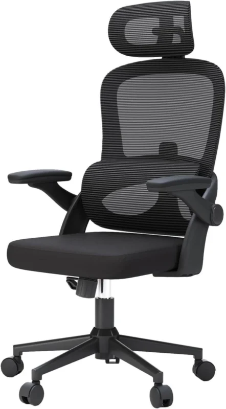Ergonomischer Bürostuhl mit 3D-Armlehnen und Lendenwirbelstütze