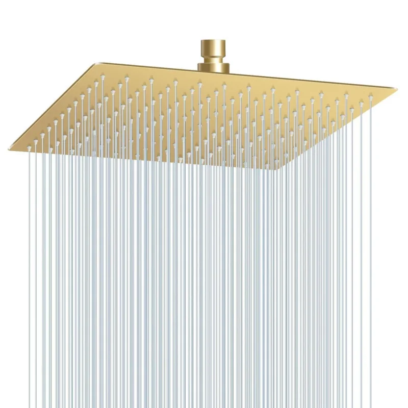 30cm Regendusche Gold – Quadratischer Wasserfallduschkopf