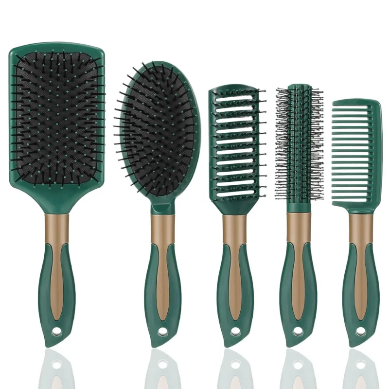 5-teiliges Haarbürsten Set Massage Entspannung Borsten Kamm Hair Brush