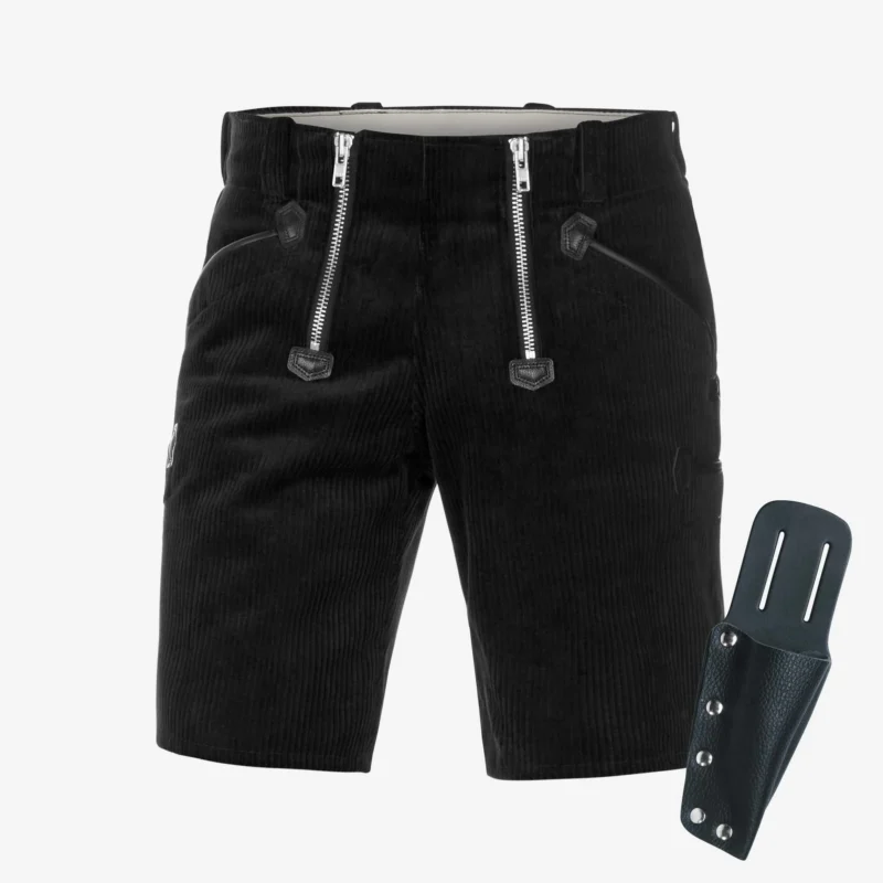 FHB Zunftshorts Trenkercord Bernd Schwarz 50033 + gratis FHB Malte Messertasche
