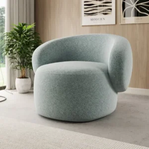 Designer Sofa-Sessel Kai in Strukturstoff - 360°-Drehfunktion