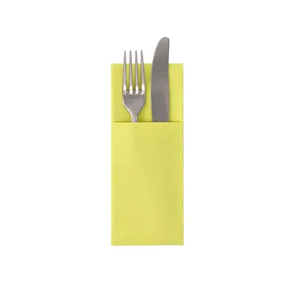 Bestecktaschen "ROYAL Collection" 40 x 30 cm limonengrün 50stk