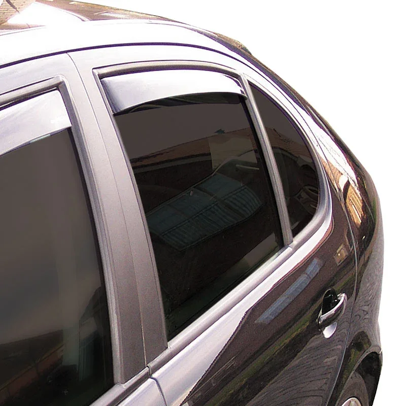 ClimAir, Windabweiser Master Schwarz (Hinten) passend für Honda Jazz 5 türer 2015-2020, Plastik