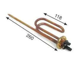 Heizelement für elektrischen Warmwasserbereiter Ariston Indesit Cointra Fleck 1200W 28cm