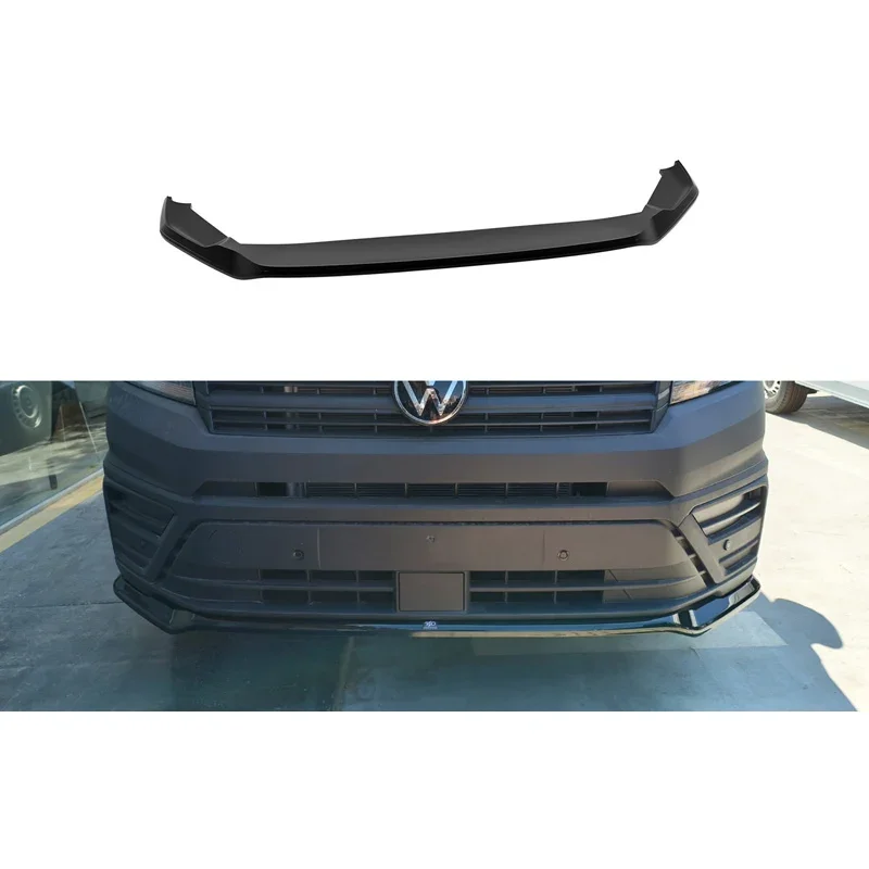 Motordrome, Frontspoiler, ABS in Glanzschwarz, passend für Volkswagen Crafter II (2016-) & MAN TGE (2017-) PreFacelift