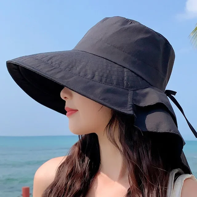 SUNNY | Sonnenhut für Damen | Breite Krempe mit UV-Schutz für den Nacken | Sonnenschutz-Strandhut für Damen