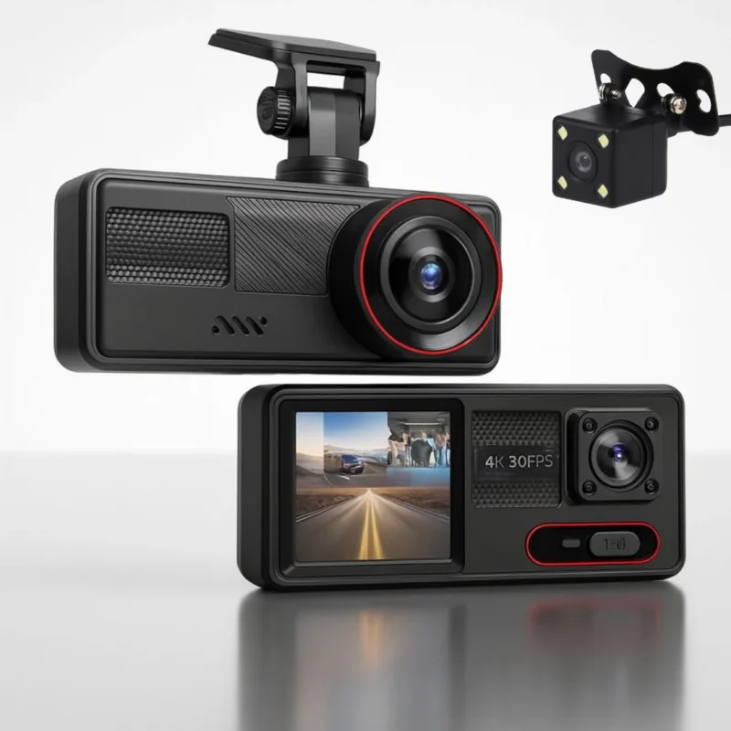 Dashcam für Rundumschutz beim Fahren | 3-in-1 Kamera