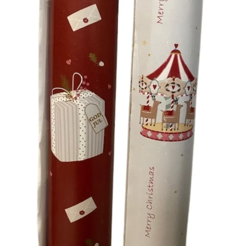 Geschenkpapier mit Weihnachtsmotiven, 10 m – verschiedene Designs