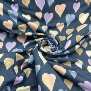 0,5 m French Terry Hilco „love Heart“