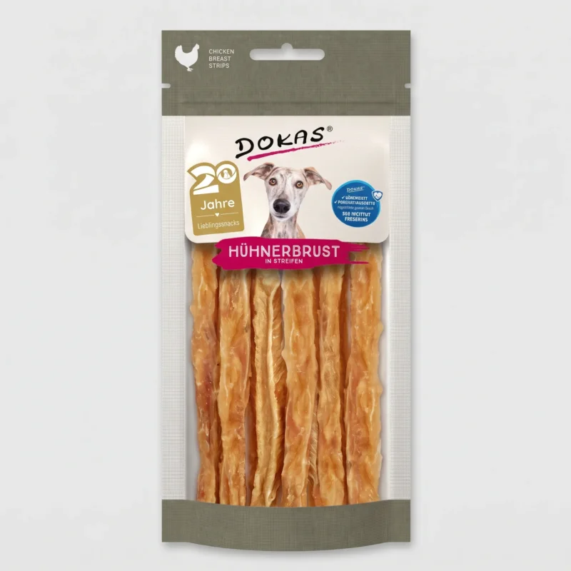 Dokas Hunde Snack Hühnerbrust Streifen - Der leckere Hundesnack für Deinen Liebling