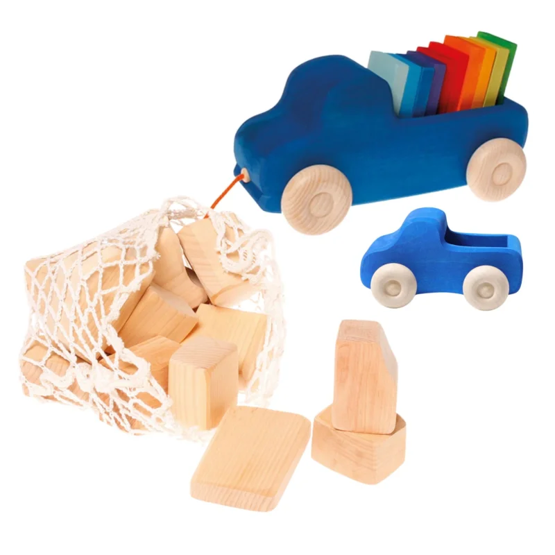 Geschenkeset Bausteine & Lastwagen Grimms