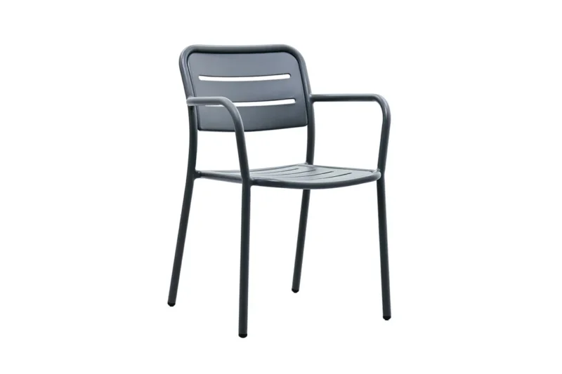 Zeo Living Stapelsessel "Hall" Aluminium Anthrazit