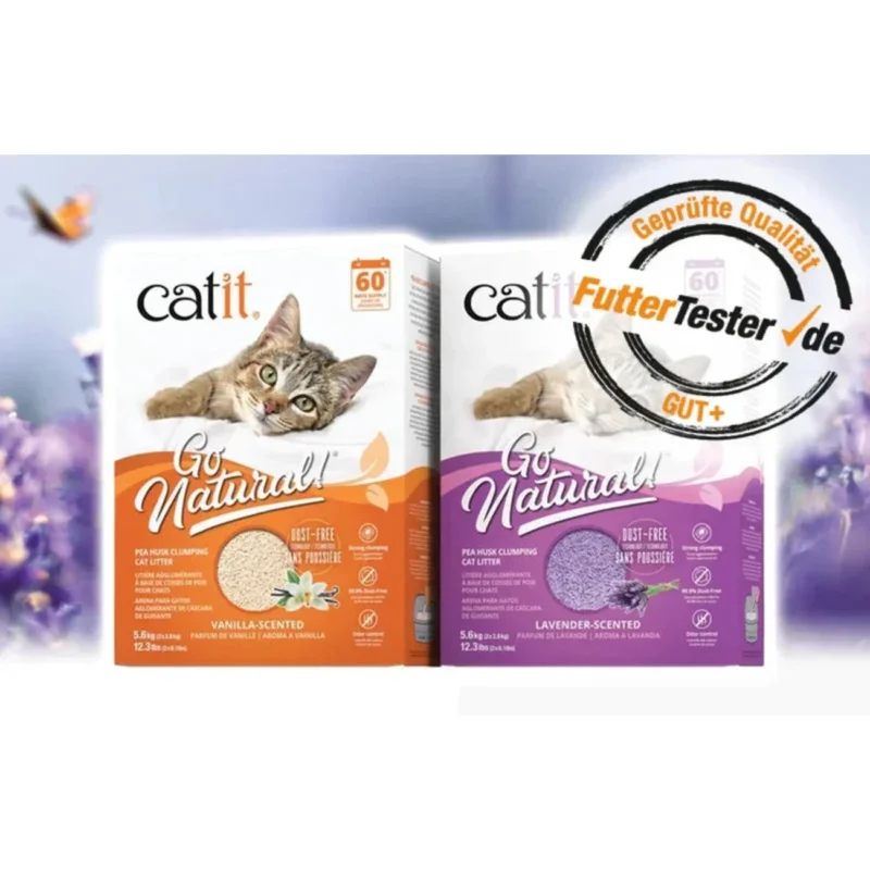 Go Natural!, klumpende Katzenstreu, aus Erbsenhülsen, 2 x 2,8kg (5,6kg)