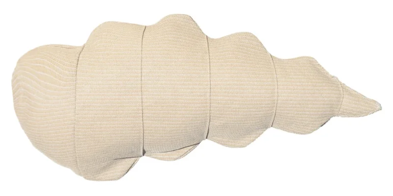 MXHOME Muschelkissen - Stoff mit Bast-Effekt - Outdoor-www.Stil-Ambiente.de-Coussin coquillage spiral PK-S