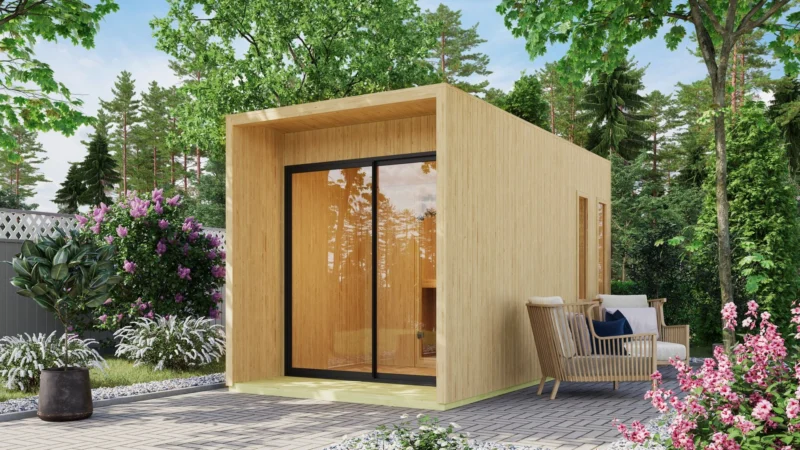 Karibu Gartensauna "Saunahaus Amira" mit Vorraum 5 Personen