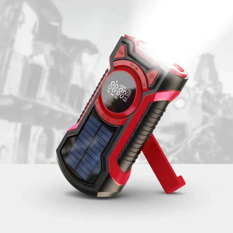 Notfall-Radio mit Solar- und Handkurbelaufladung, IP65 wasserdicht