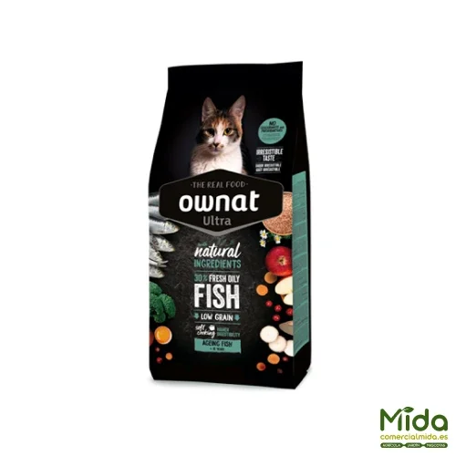 Pienso OWNAT Ultra Ageing Fish para Gatos Mayores